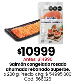 Coto Salmón congelado rosado ahumado rebanado Superbe oferta