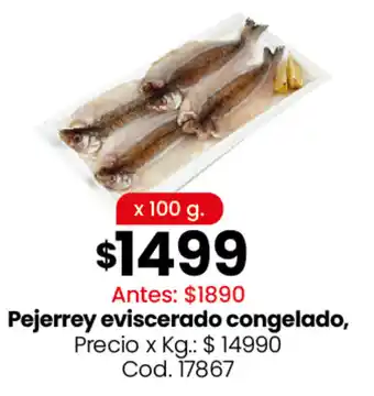 Coto Pejerrey eviscerado congelado oferta