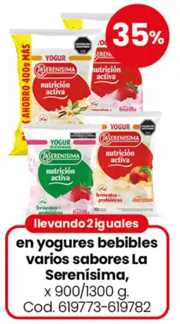 Coto La serenísima en yogures bebibles varios sabores oferta