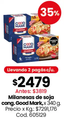 Coto Good mark milanesas de soja cong. oferta