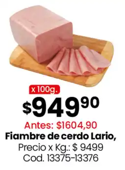 Coto Lario fiambre de cerdo oferta