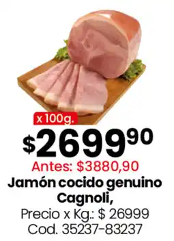 Coto Cagnoli jamón cocido genuino oferta