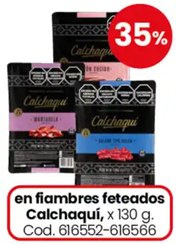 Coto Calchaquí en fiambres feteados oferta