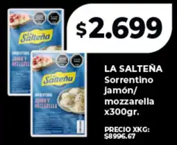 Supermayorista Vital La salteña sorrentino jamón/ mozzarella oferta