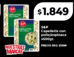Supermayorista Vital S&P capelletis con pollo/espinaca oferta
