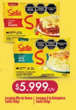Supermayorista Vital Sadia lasagna mix de queso oferta