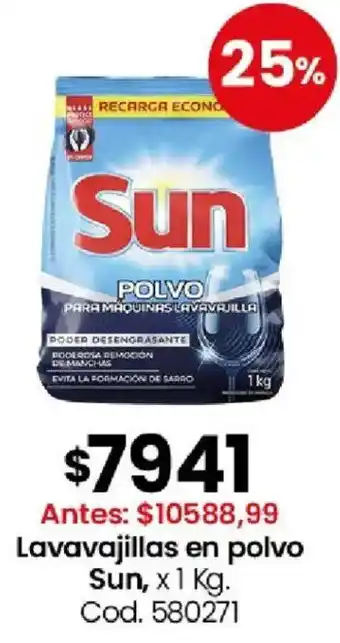 Sun lavavajillas en polvo