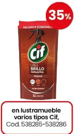 Coto Cif en lustramueble varios tipos oferta
