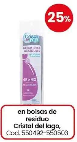Coto Cristal del lago en bolsas de residuo oferta