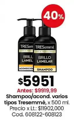 Coto Tresemmé shampoo/acond. varios tipos oferta