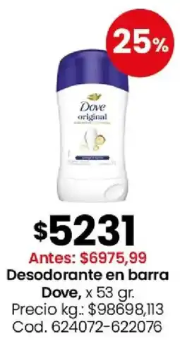Coto Dove desodorante en barra oferta