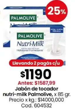 Coto Palmolive jabón de tocador nutri-milk oferta