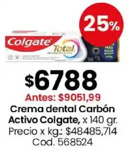Coto Colgate crema dental carbón activo oferta