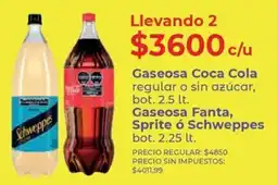 Supermercados Vea Coca cola gaseosa regular o sin azúcar, bot. oferta