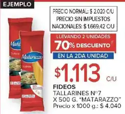 Carrefour Market Matarazzo fideos tallarines nº7 oferta