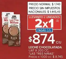 Carrefour Market Las tres niñas leche chocolatada uat oferta
