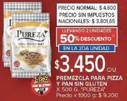 Carrefour Market Pureza premezcla para pizza y pan sin gluten oferta