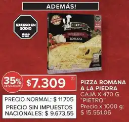 Carrefour Market Pietro pizza romana a la piedra caja oferta