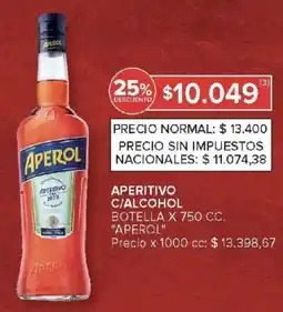 Carrefour Market Aperol aperitivo c/alcohol botella oferta