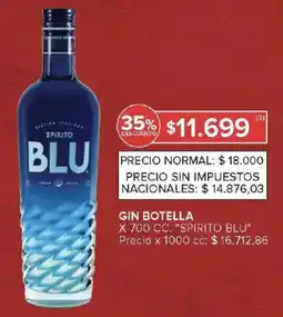 Carrefour Market Spirito blu gin botella oferta