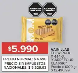 Carrefour Market Carrefour classic vainillas flow pack oferta
