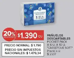 Carrefour Market Carrefour soft pañuelos descartables pocket pack oferta