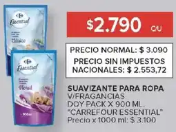 Carrefour Market Carrefour essential suavizante para ropa v/fragancias doy pack oferta