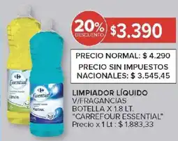 Carrefour Market Carrefour essential limpiador líquido v/fragancias botella oferta