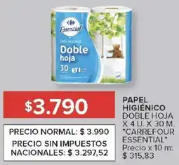 Carrefour Market Carrefour essential papel higiénico doble hoja oferta