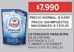Carrefour Market Carrefour expert detergente para ropa baja espuma doy pack oferta