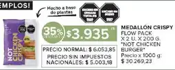 Carrefour Market Not chicken burger medallón crispy flow pack oferta