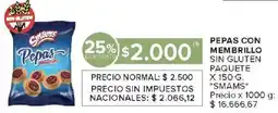 Carrefour Market Smams pepas con membrillo sin gluten paquete oferta