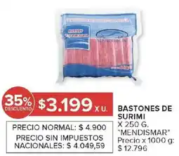 Carrefour Market Mendismar bastones de surimi oferta