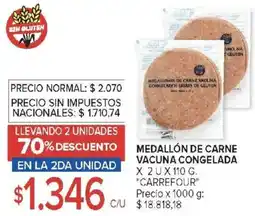 Carrefour Market Carrefour medallón de carne vacuna congelada oferta