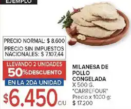 Carrefour Market Carrefour milanesa de pollo congelada oferta