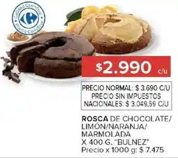 Carrefour Market Bulnez rosca de chocolate/ limón/naranja/ marmolada oferta