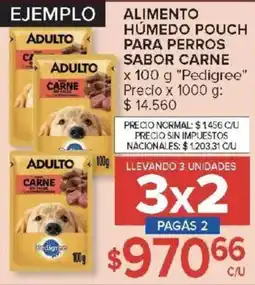 Carrefour Market Pedigree alimento húmedo pouch para perros sabor carne oferta