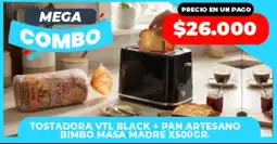 Supermayorista Vital Tostadora vtl black + pan artesano bimbo masa madre oferta