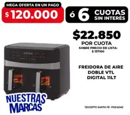 Supermayorista Vital Freidora de aire doble vtl digital oferta