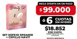 Supermayorista Vital Set espejo speaker + cepillo havit oferta