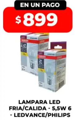 Supermayorista Vital Ledvance/philips lampara led fria/calida oferta