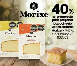 Coto Morixe en premezcla para preparar bizcochuelo varios sabores oferta