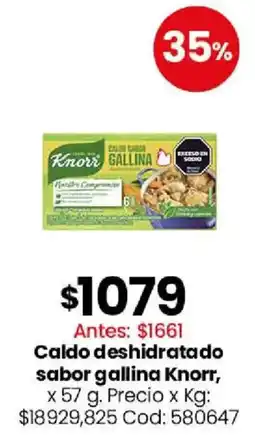 Coto Knorr caldo deshidratado sabor gallina oferta