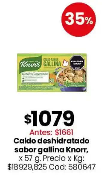 Knorr caldo deshidratado sabor gallina