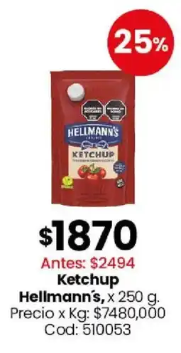 Coto Hellmann's ketchup oferta