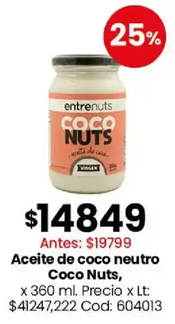 Coto Coco nuts aceite de coco neutro oferta