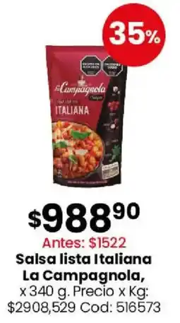 Coto La campagnola salsa lista italiana oferta