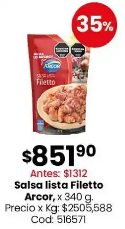 Coto Arcor salsa lista filetto oferta