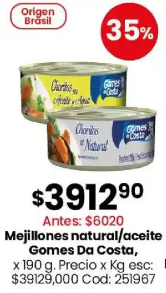 Coto Gomes da costa mejillones natural/aceite oferta