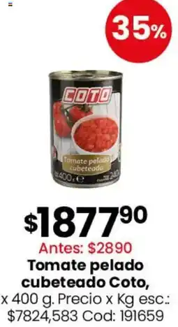 Coto Coto tomate pelado cubeteado oferta